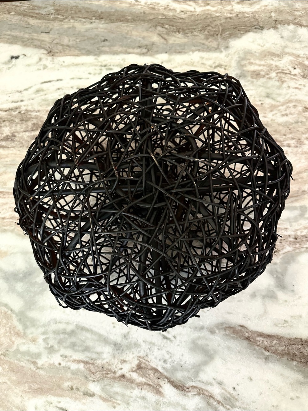 Halloween Pumpkin - Large Black Wicker Pumpkin Fall Halloween Decor - Picture 8 of 16